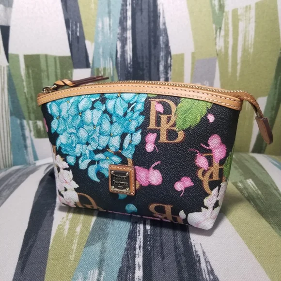 Dooney & Bourke Hydrangea Monogram Cosmetic Pouch Multipurpose Clutch LAST ONE